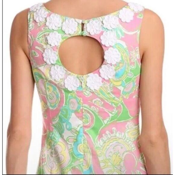 Lilly Pulitzer Sz 4 Nina Shift dress Multi-Color Tropical Beach Resortwear Rare - Picture 5 of 10